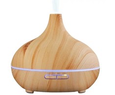 Dėklas IVY D1 3in1 - Aromaterapija - Gaisa Mitrinātājs - 10W Nakts atmosfēras lampa 17cm / 500ml Gaišs Koks