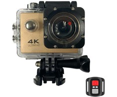 Dėklas iWear K1 Ultra HD 4K 16Mpix Wi-Fi Sportkamera ar 2'' LCD Tālvadību &amp; 8x Fiksācijas Komplekts Zelta