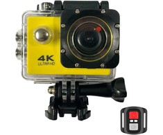 Dėklas iWear K1 Ultra HD 4K 16Mpix Wi-Fi Sporta Kamera ar 2'' LCD Tālvadību &amp; 8x Fiksācijas Komplekts Dzeltena
