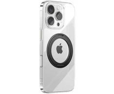Joyroom JR-16JL6 itin plonas „iPhone 16 Pro“ dėklas, suderinamas su „MagSafe“ ir 360° žiediniu stovu – Juodas
