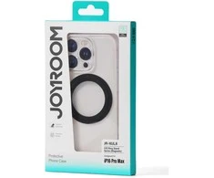 Joyroom JR-16JL6 itin plonas „iPhone 16 Pro“ dėklas, suderinamas su „MagSafe“ ir 360° žiediniu stovu – Juodas
