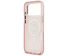 Karl Lagerfeld dėklas, skirtas IPHONE 17 Pro Max, suderinamas su MagSafe KLHMP17XHGCHGKBP (IML Choupette Sketch Logo), rožinis