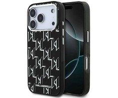 Karl Lagerfeld IML KL Monogram MagSafe dėklas skirtas Apple iPhone 17 Pro Max juodos spalvos