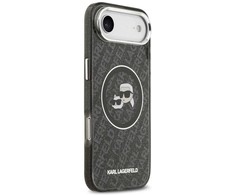 Dėklas Karl Lagerfeld case for IPHONE 17 Air compatible with MagSafe KLHMP17MHMKBKCHOK (IML Glitter K&amp;C Heads Logo) juodas