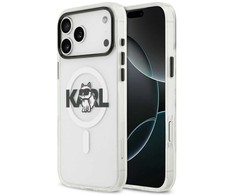 Dėklas Karl Lagerfeld case for IPHONE 17 Pro compatible with MagSafe KLHMP17LHGCHGKBT (IML Choupette Sketch Logo) transparent