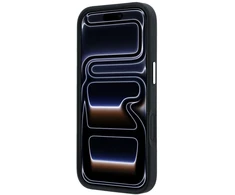 Karl Lagerfeld PU Saffiano dėklas su žiediniu stovu ir MagSafe funkcija, skirtas iPhone 18 Pro, juodas