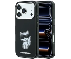 Dėklas Karl Lagerfeld IML Choupette Body Sketch Print MagSafe Case for iPhone 17 Pro Max / 18 Pro Max - Juodas