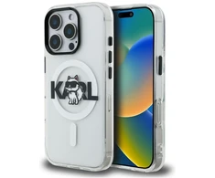 „Karl Lagerfeld IML Choupette Sketch Logo MagSafe“ dėklas, skirtas „iPhone 16 Pro Max“ – skaidrus