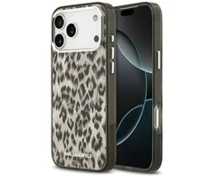 Karl Lagerfeld IML Leopard Pattern MagSafe dėklas skirtas Apple iPhone 17 Pro Max rudos spalvos