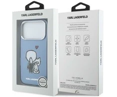 „Karl Lagerfeld Karl &amp; Choupette Back MagSafe“ dėklas, skirtas „iPhone 17 Pro Max“ - Mėlyna