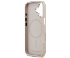 Karl Lagerfeld Karl &amp; Choupette Pins MagSafe dėklas skirtas Apple iPhone 17 rožinės spalvos