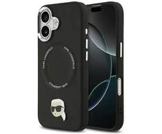 Karl Lagerfeld Karl Pin MagSafe dėklas skirtas Apple iPhone 17 juodos spalvos