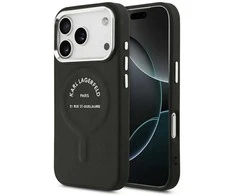 Karl Lagerfeld Karl RSG Logo MagSafe dėklas skirtas Apple iPhone 17 Pro Max juodos spalvos