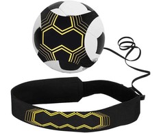 Dėklas Kiddyz Futbola Solo Treneris Kick Josta bērniem un pieaugušajiem Bumbu dydis 5-11 Dzeltens / Melns