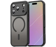 Marka Niezdefiniowana - iPhone 18 Pro Max / 17 Pro Max PC TPU magnetinis matinis dėklas, atsparus kritimams – juodas