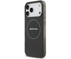 Mercedes AMG Double Layer Transparent Smocked MagSafe Case for iPhone 17 Pro Max - Juodas