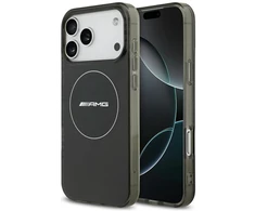Mercedes AMG Double Layer Transparent Smocked MagSafe Case for iPhone 17 Pro Max - Juodas