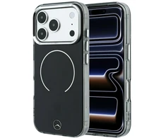 Dėklas Mercedes Double Layer Iconic Logo MagSafe Case for iPhone 18 Pro Max / 17 Pro Max - Juodas