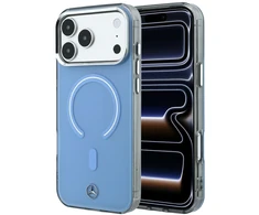 Dėklas Mercedes Double Layer Iconic Logo MagSafe Case for iPhone 18 Pro Max / 17 Pro Max - Mėlyna