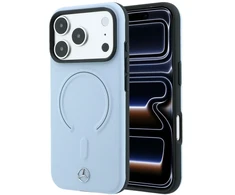 Dėklas Mercedes Leather 3D MagSafe Case for iPhone 18 Pro / 17 Pro - Mėlyna
