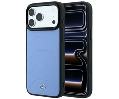 Dėklas Mercedes Leather Mesh with Bow Line MagSafe Case for iPhone 18 Pro Max / 17 Pro Max - Mėlyna