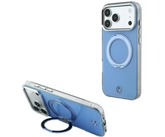 Dėklas Mercedes with ring Stand and Iconic Logo MagSafe case for iPhone 18 Pro Max / 17 Pro Max - mėlynas