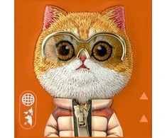 „Nimmy Cool&amp;Cute 2.0“ katės dėklas, skirtas „iPhone 17 Pro Max“ – oranžinis