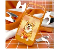 Dėklas NIMMY case GENTLE PETS SERIES DOG compatible with MagSafe for IPHONE 17 Pro oranžinis