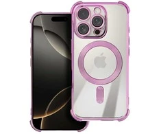 OEM dėklas, skirtas iPhone 17 Pro Max / 18 Pro Max (žemas kameros kraštas), atsparus smūgiams, suderinamas su MagSafe violetine