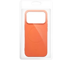 OEM dėklas, skirtas iPhone 17 Pro / 18 Pro silikoniniam Mag dėklui, suderinamas su MagSafe (didele skylute), oranžinis