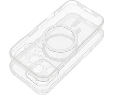 Dėklas Oem Case for iPhone 17 PRO MAX Clear Mag Cover (STR / CAMERA PROTECTION) compatible with MagSafe transparent glitter