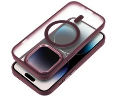 Oem Originalus „iPhone 17 Pro / 18 Pro“ dėklas (žemas kameros kraštas), matinis „Mag“ dėklas, suderinamas su „MagSafe“, raudonas
