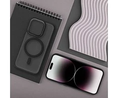 OEM dėklas, skirtas „iPhone 17 AIR“ matiniam „Mag“ dangteliui, suderinamas su „MagSafe“ juodu