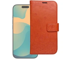 Dėklas Oem Flip case for iPhone 17 PRO Mezzo Book cats ruda