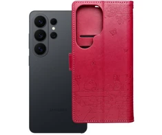 OEM MEZZO dėklas, skirtas „Redmi Note 15 PRO PLUS 5G“, katės spalvos, raudonas