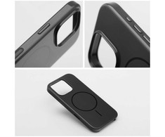 OEM dėklas, skirtas „iPhone 17 AIR Premium“ blizgus „Mag“ dėklas, suderinamas su „MagSafe“ ir kameros valdymo mygtuku, juodas