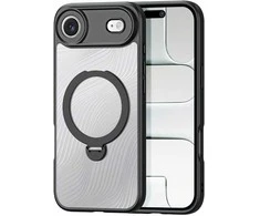 Dux Ducis Aimo Mag dėklas su Magnetic Ring and Stand skirtas Apple iPhone 17 Air – juodos spalvos