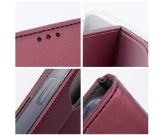 Atverčiamas dėklas, skirtas „Realme 15T 5G Smart Magneto“, bordo spalvos