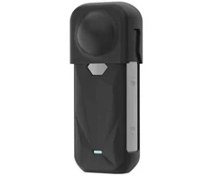 PULUZ silikoninis apsauginis dėklas su objektyvo dangteliu, skirtas „Insta360 X5“ (juodas)