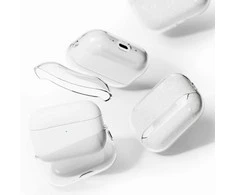 „Ringke AirPods Pro 3“ dėklas, blizgus ir skaidrus