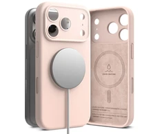 Dėklas Ringke Silicone MagSafe Case for iPhone 18 Pro Max - Rožinė