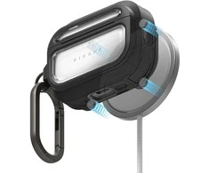 Dėklas „Ringke UX Magnetic MagSafe“ ausinės, Apple AirPods Pro 3, Juodas/Clear