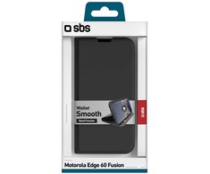 SBS Piniginė Smooth dėklas Motorola Edge 60 Fusion telefonui su atvartu - juodas