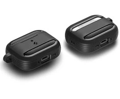 Spigen Rugged Armor dėklas skirtas AirPods Pro 3 – matinės juodos spalvos