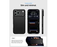Dėklas Spigen Thin Fit MagSafe iPhone 17 Pro Max / 18 Pro Max juodos spalvos