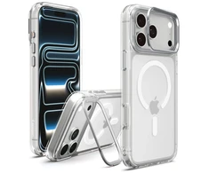 Dėklas Spigen Ultra Hybrid OPTIK S MagSafe iPhone 17 Pro / 18 Pro SKAIDRUS/SIDABRINIS