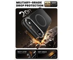 Supcase IBLSN Ares Flip Mag MagSafe dėklas skirtas Apple iPhone 17 Air – juodos spalvos