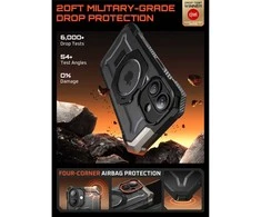 Supcase UB Grip Mag MagSafe dėklas skirtas Apple iPhone 17 – juodos spalvos