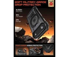 Supcase UB Grip Mag MagSafe dėklas skirtas Apple iPhone 17 Air – juodos spalvos