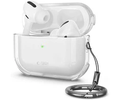 „Tech-Protect“ atšokantis dėklas, skirtas „AirPods Pro 3“ ausinėms – skaidrus